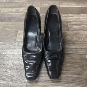 Gucci Black Leather Heels